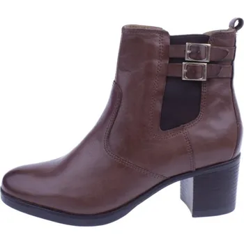 Dámské kozačky Boty Parrotto 825 hnědé dámské kožené polokozačky Velikost: 42