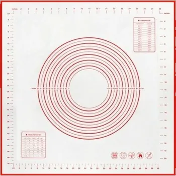 Váleček na těsto Silikonová pečicí podložka 60 x 60 cm Kuchyňská podložka na pečení hnětení těsta ochranu pracovní plochy opakované použití
