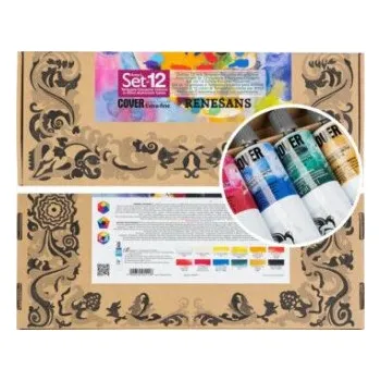 Vodová barva Sada kvašových barev Renesans Cover 12x60ml