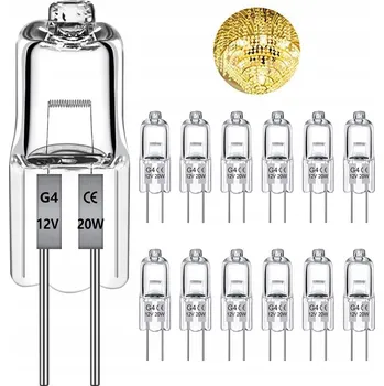Žárovka HALOGENOVÁ ŽÁROVKA HALOGEN G4 20W 12V ŽÁROVKA 12 kusů