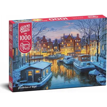 Puzzle Puzzle Cherry Pazzi 1000 dílků SCHMIDT 1000 dílků Cherry Pazzi Amsterdam v noci