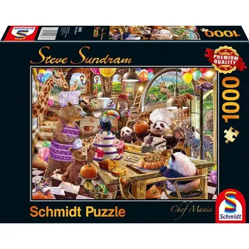 Puzzle Schmidt Spiele Puzzle 1000 dílků PQ Puzzle 1000 zvířat v kuchyni (Chef Mania) G3