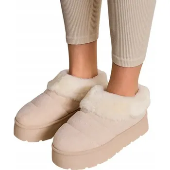 Dámská zimní obuv BÉŽOVÉ KRÁTKÉ DÁMSKÉ SNĚHULE ELIOZI 39