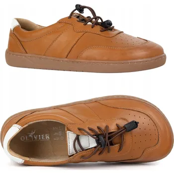 Dámské tenisky DÁMSKÉ BAREFOOT BOTY KOŽENÉ MINIMALISTICKÉ ŠIROKÉ ARIA hnědé 39