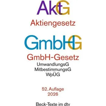 Aktiengesetz, GmbH-Gesetz. AktG GmbHG