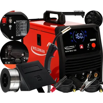 Svářečka Svářečka MIG/MAG s plynem i bez plynu Mini Mig 180 Synergie Weldman