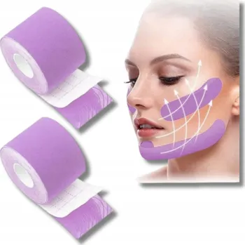 Tejpovací páska Tasma Tejpy Na Twarz 2 kusy tejpovací pásky zpevňující Svaly obličeje