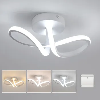 LED Stropní Svítidlo Lustr Bílý Moderní s Pohybovým Čidlem 3000K/4500K/6500K 20W