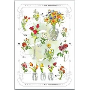 Přání 12x18 cm B-BD 502 082 + obálka Květiny