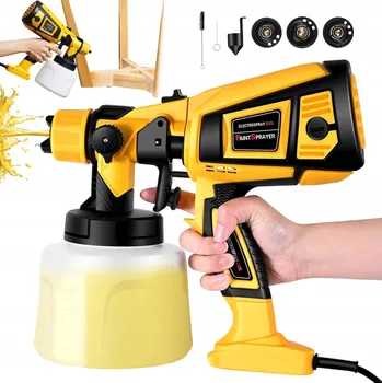 Stříkací pistole STŘÍKACÍ PISTOLE NA MALOVÁNÍ ZDÍ, MALÍŘSKÁ JEDNOTKA 4 TRYSKY 1400ML 850W VELKÁ SADA