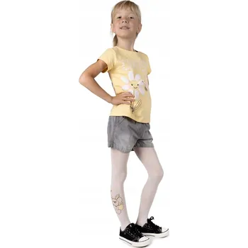 Dívčí oblečení Dětské punčocháče YOCLUB béžové polyamidové velikost 122