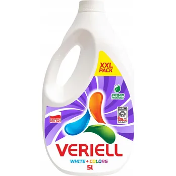 Prací gel GEL NA PRANÍ PRÁDLA TEKUTÝ VERIELL 5 L WHITE + COLORS UNIVERZÁLNÍ 125 PRANÍ