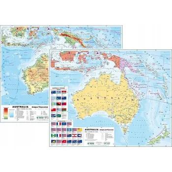 Australia 1:12 100 000 mapa fizyczna i polityczna ścienna Kolektiv autorů
