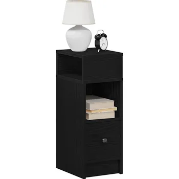 Noční stolek vidaXL Noční stolky 2 ks se zásuvkou černé 25 x 31 x 66 cm