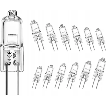 Žárovka HALOGENOVÁ ŽÁROVKA HALOGEN G4 20W 12V ŽÁROVKA 12 ks
