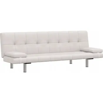 Pohovka Krémová pohovka s nastavitelným opěradlem, 168 x 77 x (61,5/64/66) cm