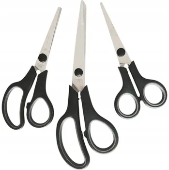 UNIVERZÁLNÍ NŮŽKY ŠKOLNÍ KANCELÁŘSKÉ KREJČOVSKÉ SADA 3 KUSŮ