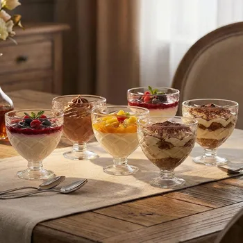 Sklenice Sada 6 skleněných dezertních pohárů Tadar Helado 400 ml