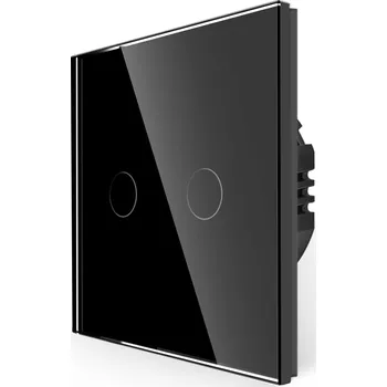 vypínač DOTYKOVÝ STMÍVAČ SVĚTLA SKLENĚNÝ DVOJITÝ 2K WIFI TUYA SMART LIFE