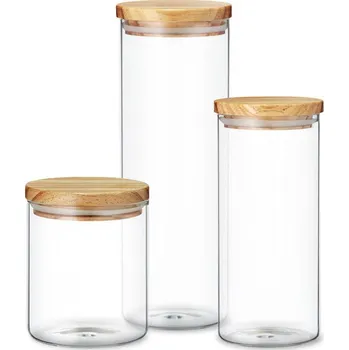 Dóza na potraviny AMBITION Nordic 3 ks - skleněné nádoby na potraviny s víčky