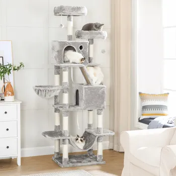 Vysoké škrabadlo, pelíšek, škrabací sloupek, věž Songmics 101 - 160 cm