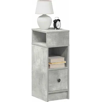 Noční stolek vidaXL Noční stolky 2 ks se zásuvkou betonově šedé 25x31x66 cm
