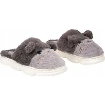 Dámská obuv Dámské Pantofle s plyšovou kočičí srstí, Bamboše , 38/39