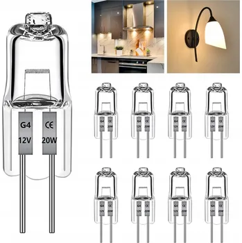 Žárovka 12 HALOGENOVÁ ŽÁROVKA G4 20W Teplá bílá 12V KŘEMÍKOVÁ Čirá