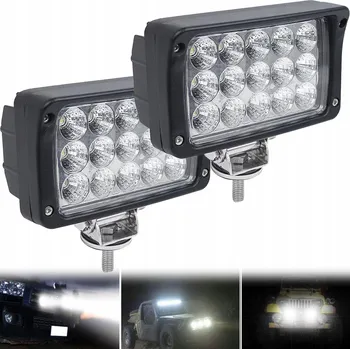 Přídavný světlomet LED pracovní světlo pro traktor 48W 12V 24V 2ks off halogen reflektor