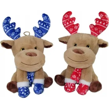 plyšák Plyšová Hračka Sob Vánoční Los 2 barvy - 20 cm