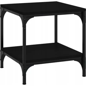 Konferenční stolek Industriální černý odkládací stolek 40 x 40 x 40 cm, dřevotříska,