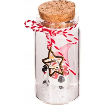 Vánoční dekorace VÁNOČNÍ DEKORACE VE SKLENICI VÁNOCE SNĚHULÁK