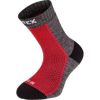 Surtex dětské froté merino ponožky Červená 34-35 (22-23 cm)