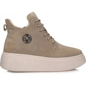 Dámské tenisky Dámské boty Filippo na platformě, šněrovací, sportovní, semišové, lehké, vel.