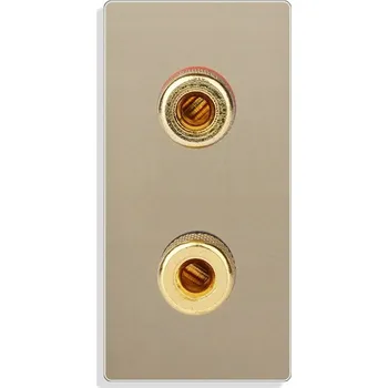 Elektrická zásuvka MODUL 1/2 ZÁSUVKA AUDIO TYPU BANÁNEK PRO MONTÁŽ DO RÁMEČKŮ