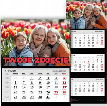 Kalendář TRÍDÍLNÝ KALENDÁŘ 2026 DÁREK PRO DĚDU KE DNI DĚDEČKŮ S VLASTNÍ FOTKOU