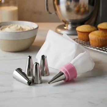 Cukrářský sáček dekorátor na dorty a koláče Tadar Olaf 6 kovových koncovek