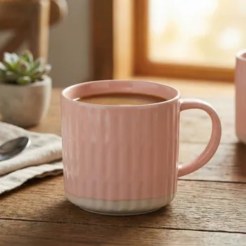 TADAR REACTIVE Růžový porcelánový hrnek 400 ml