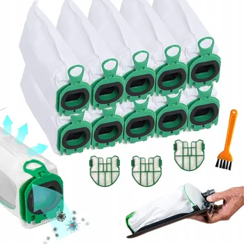 Sáček do vysavače Sáčky do vysavače pro Vorwerk Kobold VB100 FP100, sada 10 kusů