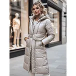 Béžový dlouhý kabát LINA TY3110 Velikost: 2XL