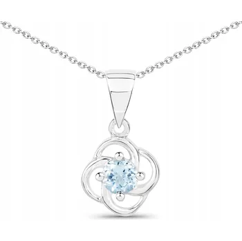 Přívěsek STŘÍBRNÝ PŘÍVĚSEK S PŘÍRODNÍM MODRÝM TOPAZEM