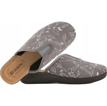Dámská obuv INBLU CF-49 TEXTILNÍ DOMÁCÍ DÁMSKÉ PANTOFLE PANTOFLE SANDÁLE NA KOTURNU PU 39 Šedá