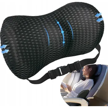 Polštář ORTOPEDICKÝ POLŠTÁŘ BEDERNÍ PĚNA S PAMĚŤOVOU FUNKCÍ PRO SPANÍ V AUTĚ NA SEDADLO