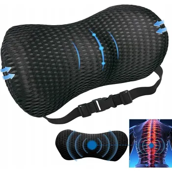 Polštář ORTOPEDICKÝ BEDERNÍ POLŠTÁŘ S PAMĚŤOVOU PĚNOU PRO SEDĚNÍ NA ŽIDLI DO AUTA