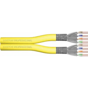 Kabel Digitus Professional Cat.7a S/FTP Verlegekabel Duplex, B2ca (gelb, 500 Meter Trommel)