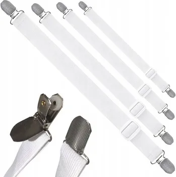 Prostěradlo Klipy gumičky napínací Zapínání na prostěradlo Klip Páska Úchyt 4 ks