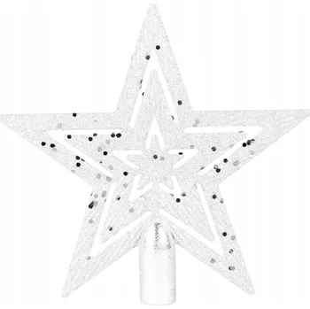 Vánoční dekorace Arpex Špice na vánoční stromek Vánoční hvězda bílá 20 cm