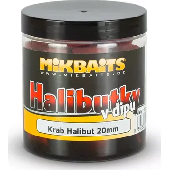 MIKBAITS Halibutky v dipu 250ml - Krab Halibut 20mm