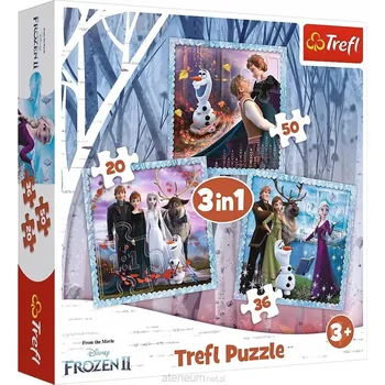 Puzzle PUZZLE 3V1 LEDOVÉ KRÁLOVSTVÍ KOUZELNÝ PŘÍBĚH TREFL