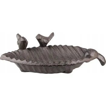 Pro ptáka Hnědé litinové krmítko pro ptáky ve tvaru listu